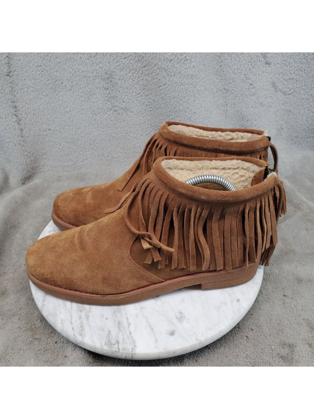 French Connection Shoes Womens Size 9.5 Vanessa Brown Suede Ankle Boots *Read*